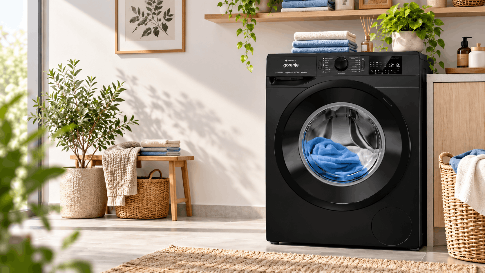  Machine à laver GORENJE 8Kg INVERTER / Noir